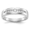 Rhodium Over 14K White Gold Lab Grown Diamond SI1/SI2, G H I, Men's Band