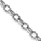 Rhodium Over 14k White Gold 5mm Hand-polished, Brushed and Textured
Ridged Edges Fancy Link Bracelet