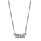 Rhodium Over Sterling Silver LogoArt Pi Beta Phi Extra Small Pendant Necklace