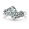 Rhodium Over Sterling Silver Oval Aquamarine Ring 1.66ctw
