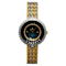Croton Ilaria Two-Tone Floating Crystal Watch with Black Mother Of Pearl Dial