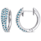London Blue Topaz 10K White Gold Earrings 1.04ctw