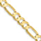 10k Yellow Gold 6.75mm Concave Open Figaro Link Bracelet