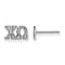 Rhodium Over Sterling Silver LogoArt Extra Small Post Earrings