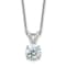 Rhodium Over 14K Gold 1 ct. 6.5mm Round D E F Pure Light Moissanite
Solitaire Pendant with Chain