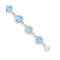 14K Yellow Gold Blue Topaz Circle 8-inch Bracelet