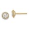 14K Yellow Gold 6.75mm Cubic Zirconia Stud Earrings