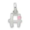 Sterling Silver Letter H with Enamel Pendant