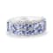 Rhodium Over Sterling Silver Oval Tanzanite and White Zircon Ring 3.11ctw