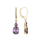 Purple Cubic Zirconia 18k Yellow Gold Over Sterling Silver February
Birthstone Earrings 6.56ctw