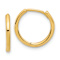 14k Yellow Gold Polished 9/16" Hinged Hoop Earrings