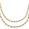 Rope Chain Necklace Set Of 2 In 18K Gold Over Bronze