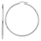 Rhodium Over 14k White Gold Polished 2 3/16" Tube Hoop Earrings