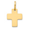 14k Yellow Gold Polished Cross Charm