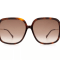Gucci Gold Tone and Brown Havana Oversize Frame / Brown Gradient Lens Sunglasses