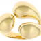 Open Design Statement Ring In 18K Gold Over Bronze