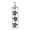 Rhodium Over Sterling Silver Swimming Turtles Rectangle Pendant