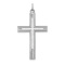 Rhodium Over 14k White Gold Laser Designed Cross Pendant