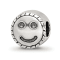 Sterling Silver Smiley Face Bead