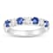1.00ctw Sapphire and Diamond Wedding Band Ring in 14k White Gold