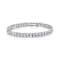 CZ Channel-Set Tennis Bracelet In White Rhodium Over Brass