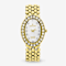 Croton The Valissa Gold Tone Oval Mother Of Pearl Dial Watch with
Diamond Markers