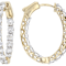 Lab-Grown Diamond Inside-Out Hoop Earrings 3ctw In 14K Gold Over
Sterling Silver