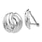 Rhodium Over 14k White Gold Non-pierced Stud Earrings