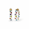 14K Yellow Gold Over Sterling Silver Acrylic and Hand Painted Enamel
Flat Illusion Hoops in Evil Eye