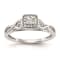 Rhodium Over 14K White Gold First Promise Diamond Promise/Engagement
Ring 0.20ctw