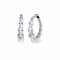 14K Yellow Gold Over Sterling Silver Acrylic and Hand Painted Enamel
Bamboo Illusion Hoops- Lavender