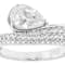 CZ Bypass Ring In Sterling Silver 2.86ctw