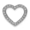 Rhodium Over 14k White Gold Diamond Heart Chain Slide