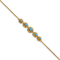 14k Yellow Gold Marquise Blue Topaz Bracelet