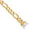14k Yellow Gold and 14k White Gold 13mm Hand-Polished Figaro Link Bracelet
