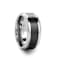 MAXIMUS Black Carbon Fiber Inlay Tungsten Carbide Wedding Band 10mm