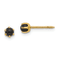 14K Yellow Gold 3mm Onyx Post Earrings