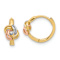 14k Yellow and 14k Rose Gold with Rhodium Over 14k Yellow Gold
7/16" Love Knot Hinged Hoop Earrings