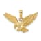 14K Yellow Gold Solid Polished Eagle Landing Pendant