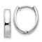 Rhodium Over 14k White Gold Polished 1/2" Hinged Hoop Earrings