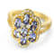 18K Yellow Gold Over Sterling Silver Oval Tanzanite and White Zircon
Ring 1.61ctw