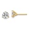 14K Yellow Gold Certified Lab Grown Diamond 2ct. VS/SI GH+, 3 Prong Stud Earrings