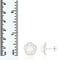 White Cultured Freshwater Pearl and CZ Rhodium Over Sterling Silver
7-8mm Button Earrings