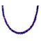 Amethyst Rondelle Beaded Strand Necklace In Sterling Silver