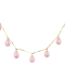 Lavender Freshwater Pearl Drop Necklace In 18K Gold Over Sterling Silver