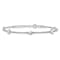 Rhodium Over Sterling Silver Polished Hearts 7 Inch with 1 Inch Extender Bracelet
