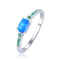 Lab Created Blue Opal with Green Nanocrystal Accents Rhodium Over
Sterling Silver Ring