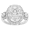 White Cubic Zirconia Rhodium Over Sterling Silver Ring 17.34ctw