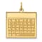 14k Yellow Gold Satin Sunday the First Day Calendar Pendant