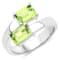 Peridot Bypass Ring In Sterling Silver 2ctw